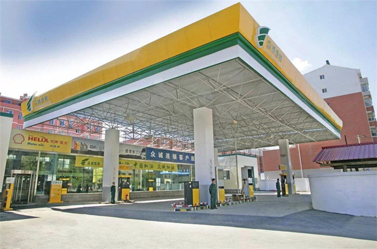 高安加气站钢结构网架案例7